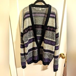 Vintage striped slouchy cardigan